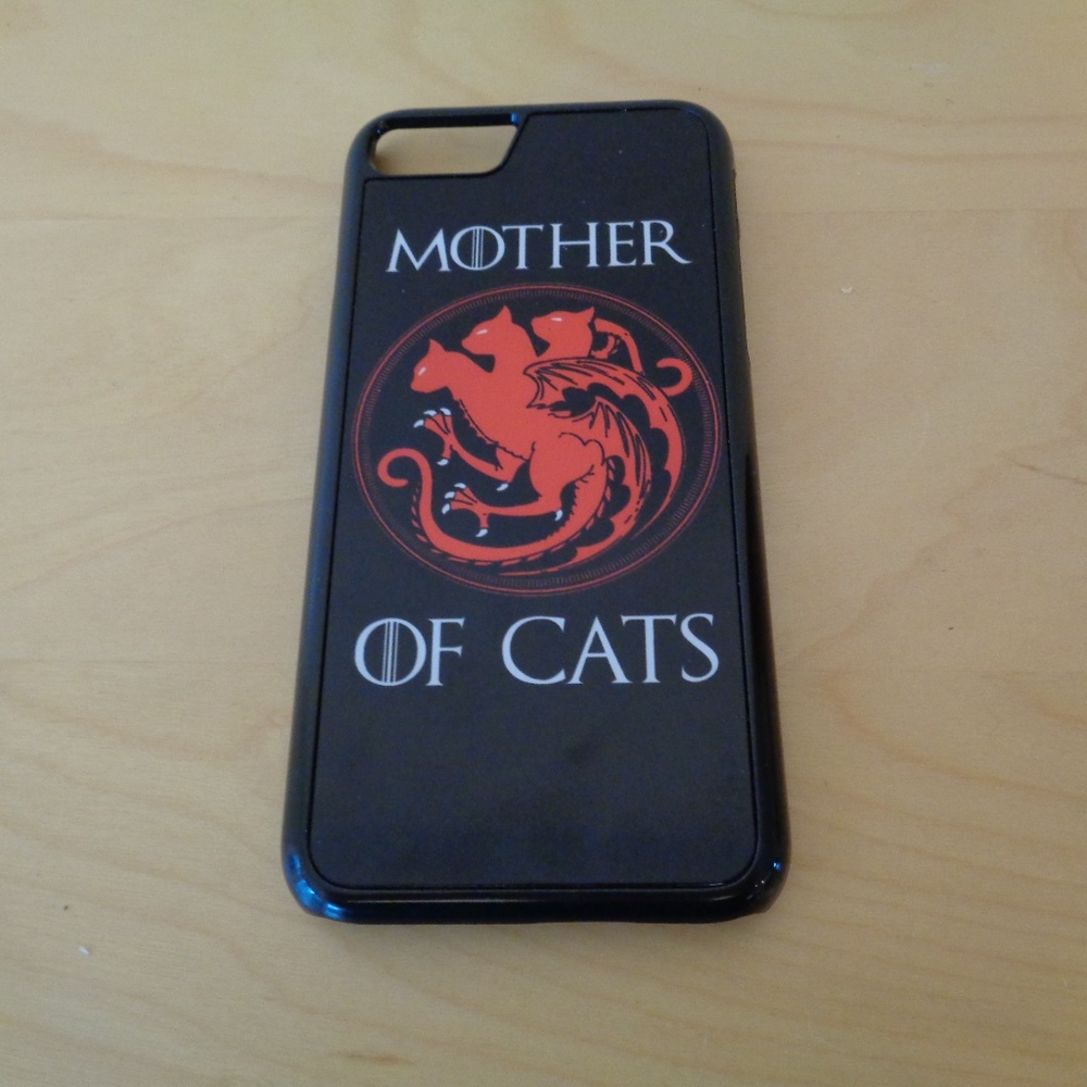 Mother of Cats Phone Case Black Cover Game of Thrones for iPhone 7 or 8 NEW